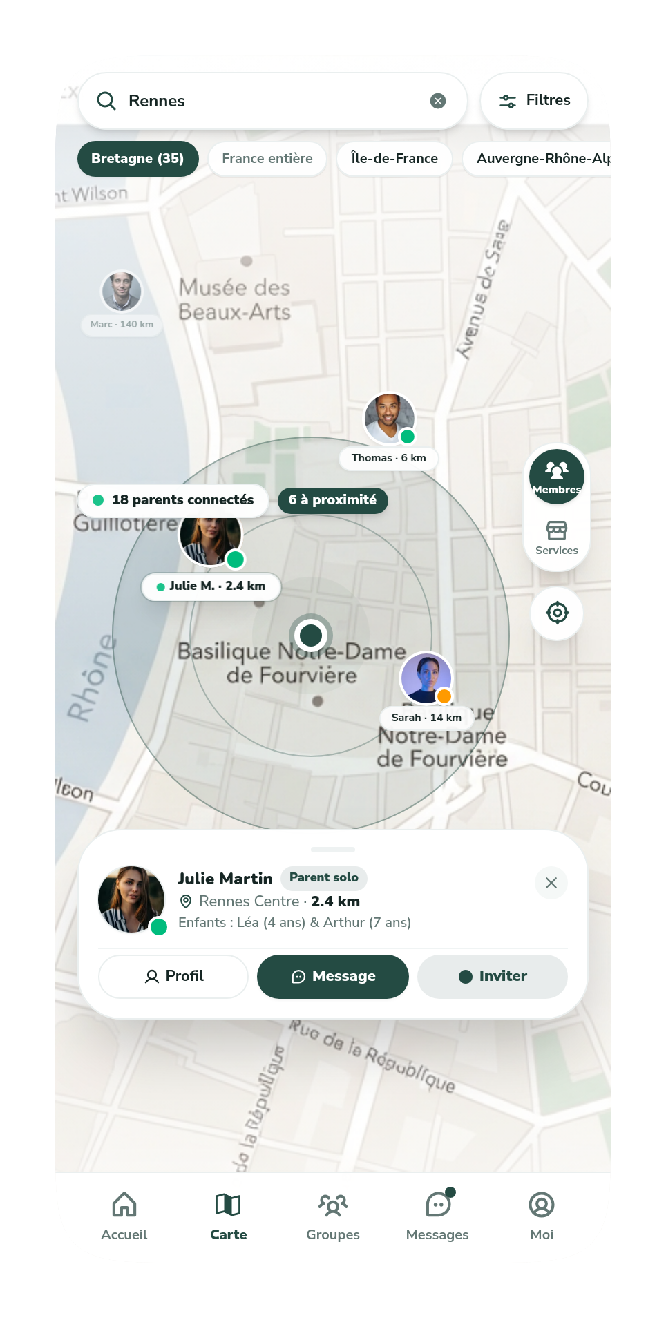 Carte interactive